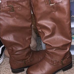Tall brown boots